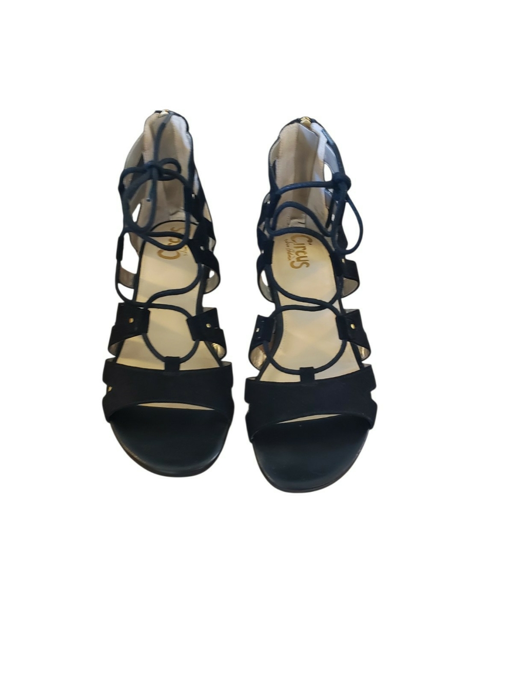 Circus by Sam Edelman Black Lace-Up Gladiator Sandals
